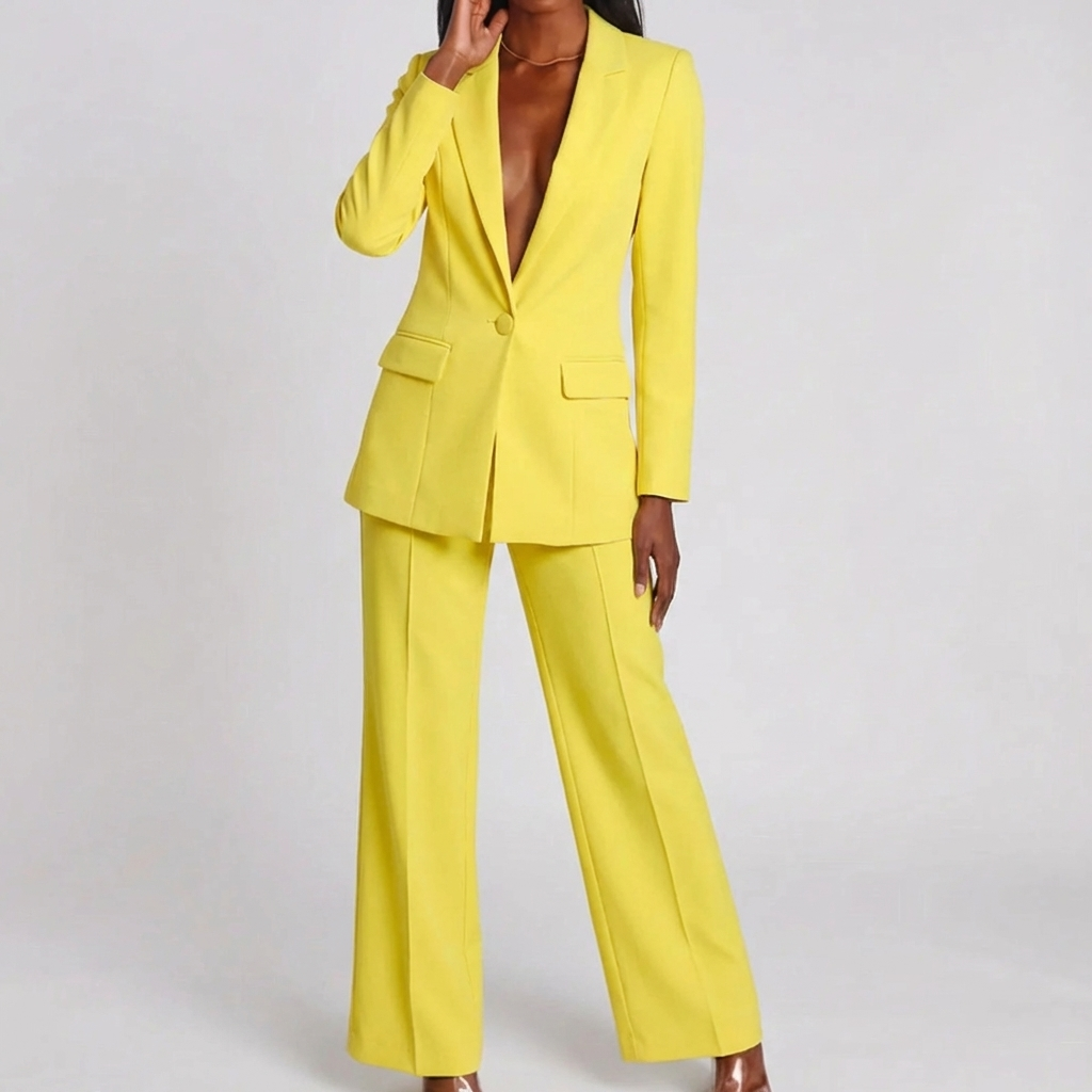 Yhteensopiva Blazer Ja Housu Setti