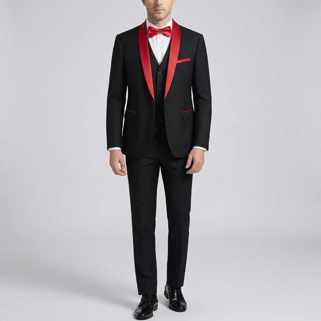 Slim Fit 3-Kappaleen Virallinen Puku Setti