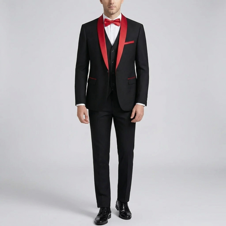 Slim Fit 3-Kappaleen Virallinen Puku Setti