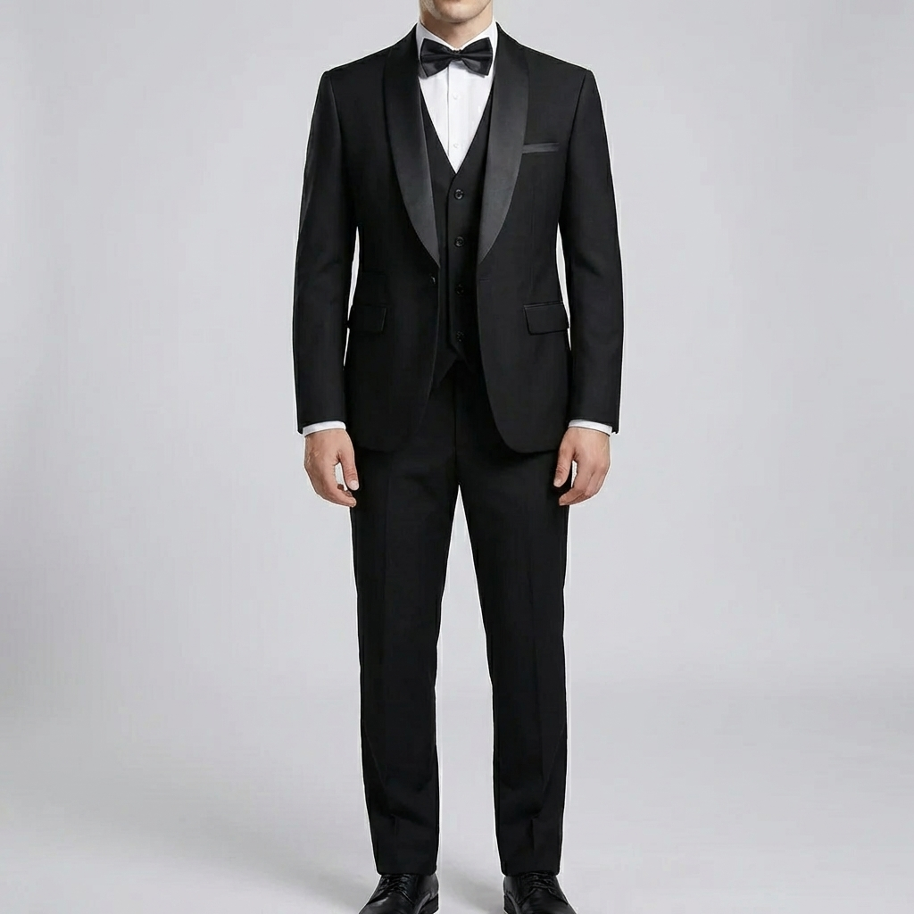 Slim Fit 3-Kappaleen Virallinen Puku Setti