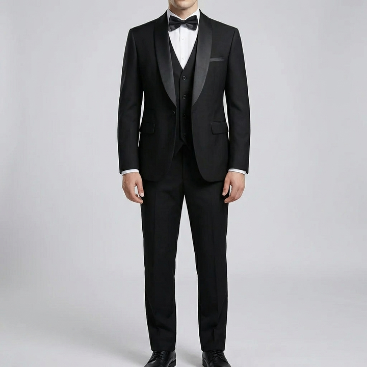 Slim Fit 3-Kappaleen Virallinen Puku Setti