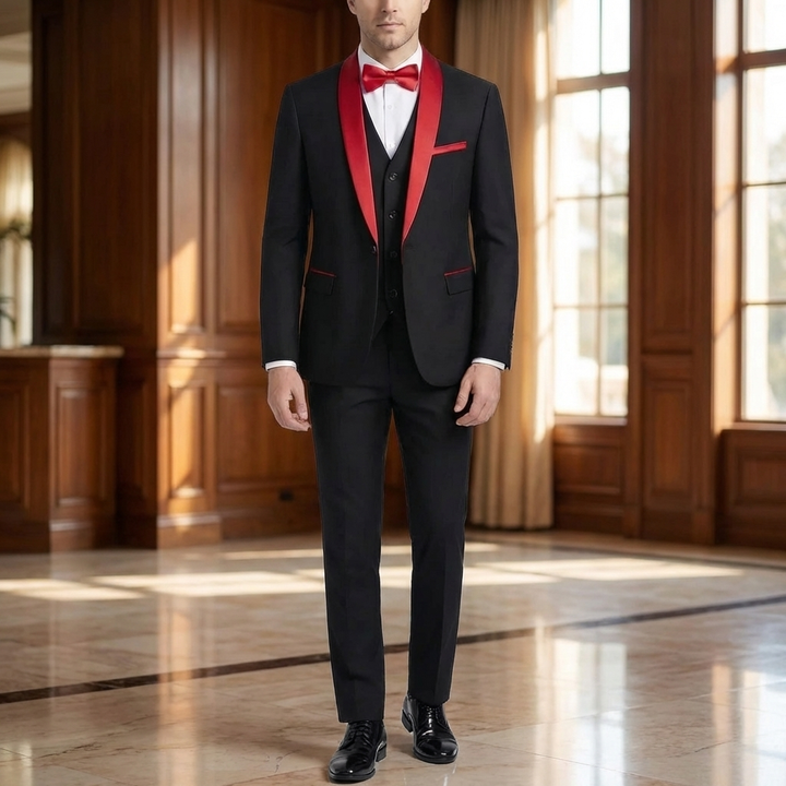 Slim Fit 3-Kappaleen Virallinen Puku Setti