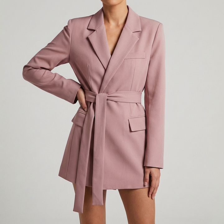 Vyöllä varustettu blazer naisille