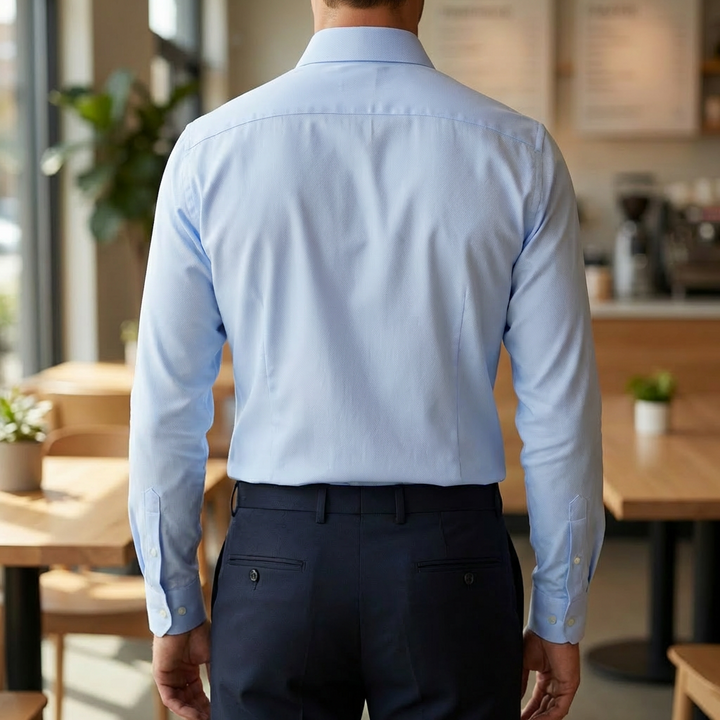 Slim Fit Pitkät Hihat Miehille