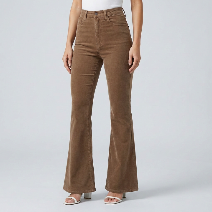 Trendy Korduroy Levy Housut Naisille