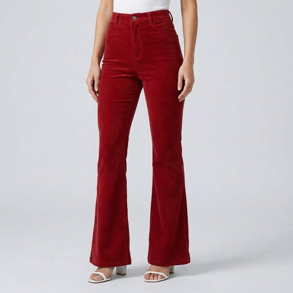Trendy Korduroy Levy Housut Naisille