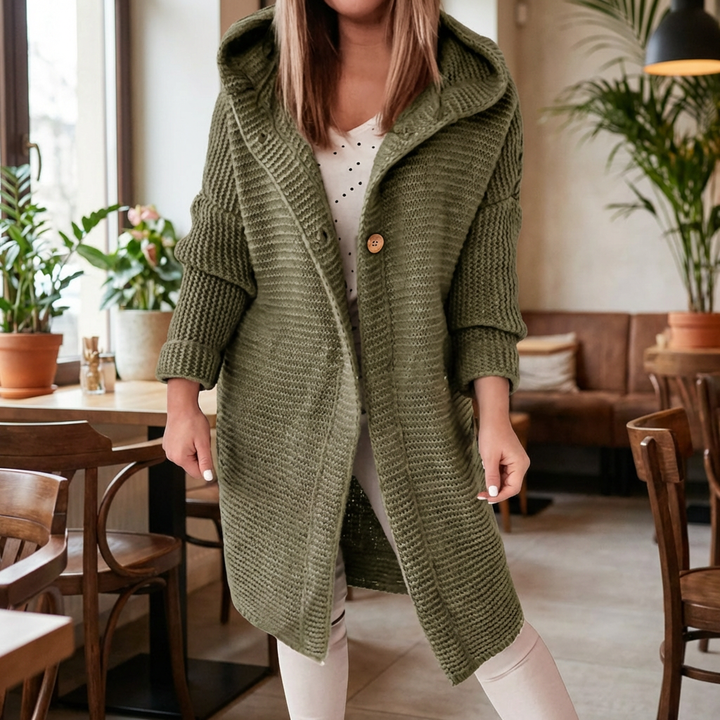 Neulecardigan Mukava Tyyli Viileille Päiville