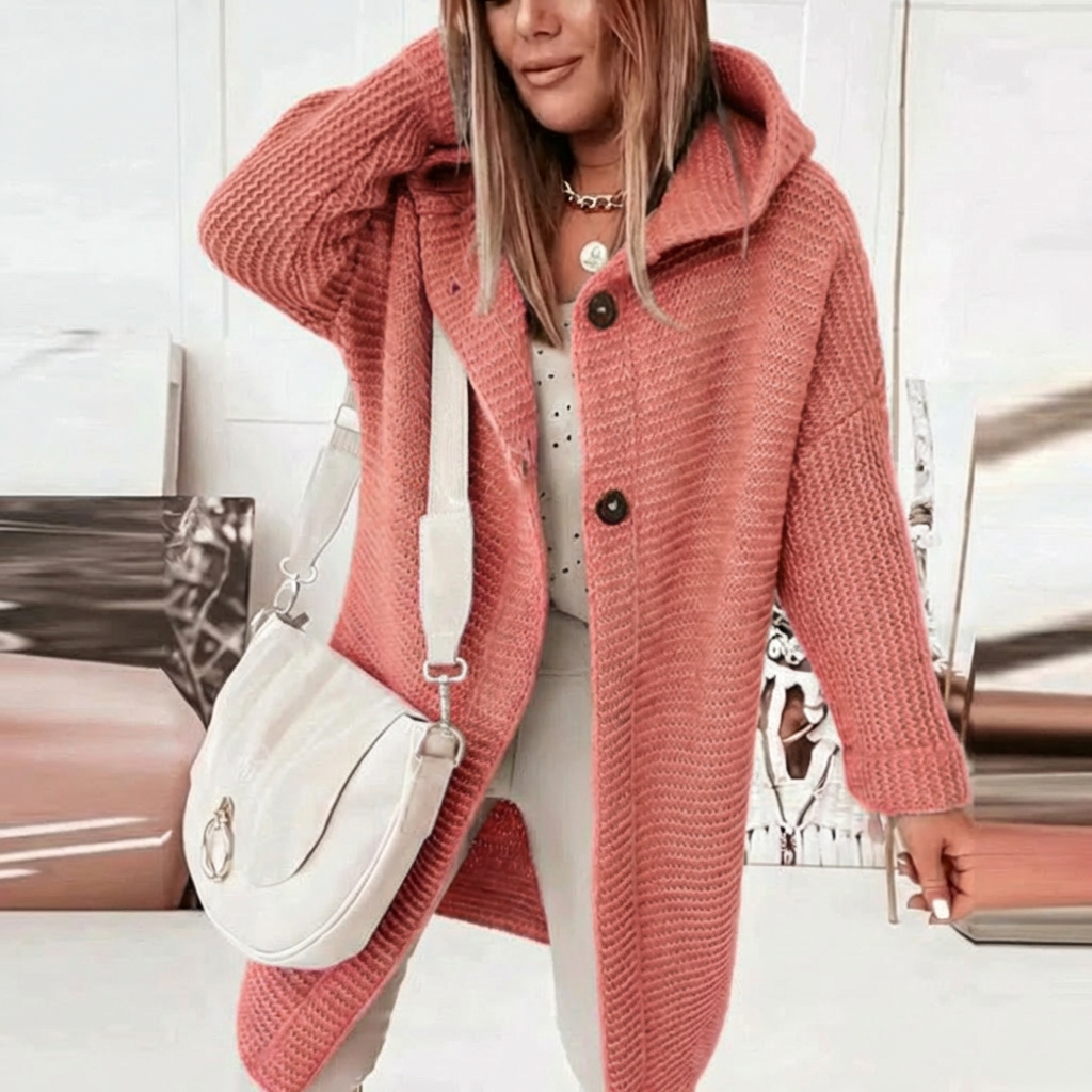 Neulecardigan Mukava Tyyli Viileille Päiville