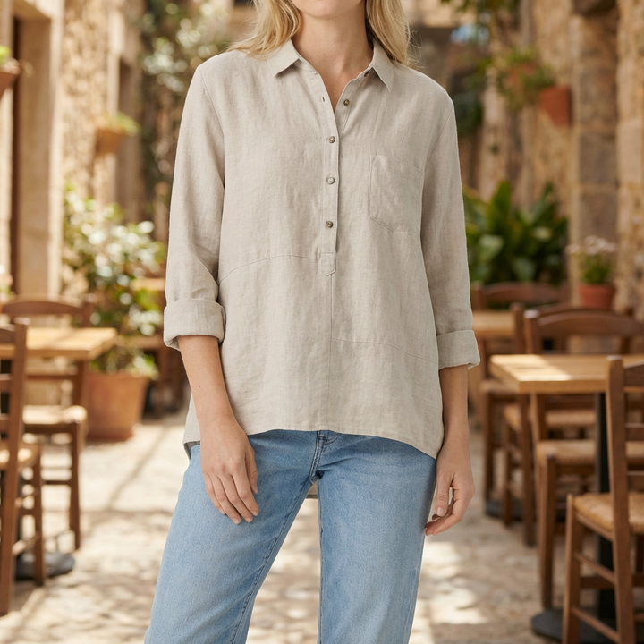 Elegantti Pitkahiha Blouse Naisille
