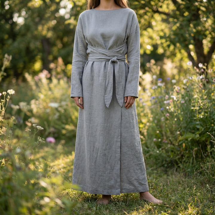 Tyylikäs solmukeyksityiskohta mekko naisille