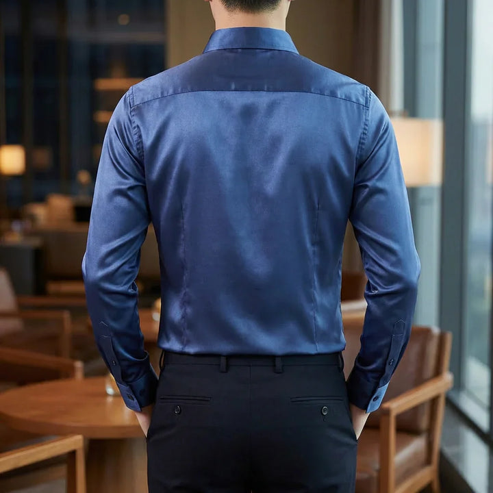 Klassinen Stretch Pitkähiha Miesten Paita