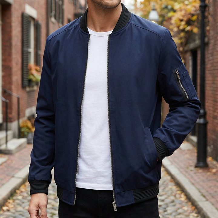 Kevyt Zip-Up Takki Miehille