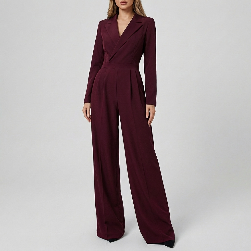 Tyylikäs pitkähiha jumpsuit naisille