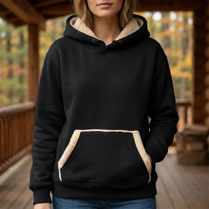Mukava fleece-vuorattu takki naisille