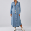 Pitkahiha Denim Mekko Naisille