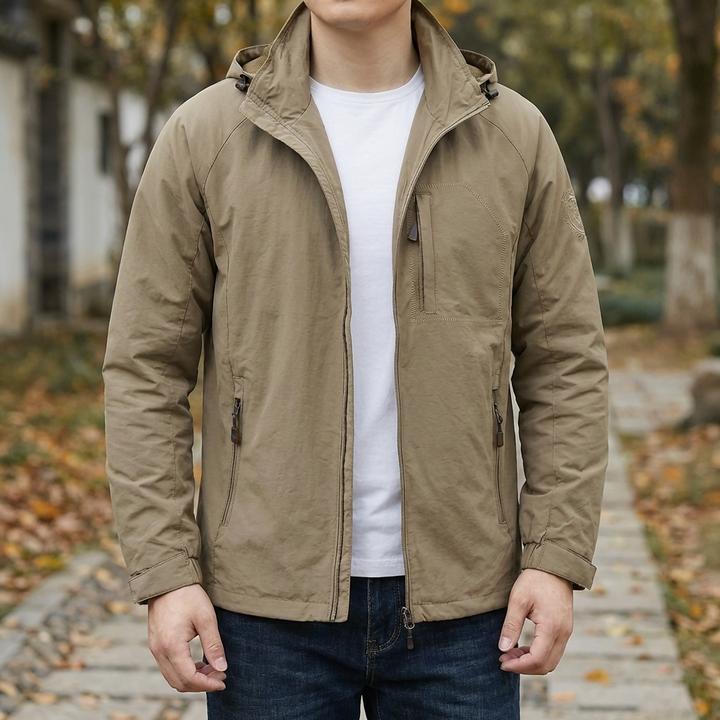 Huppu Zip-Up Siirtymätakki Miehille
