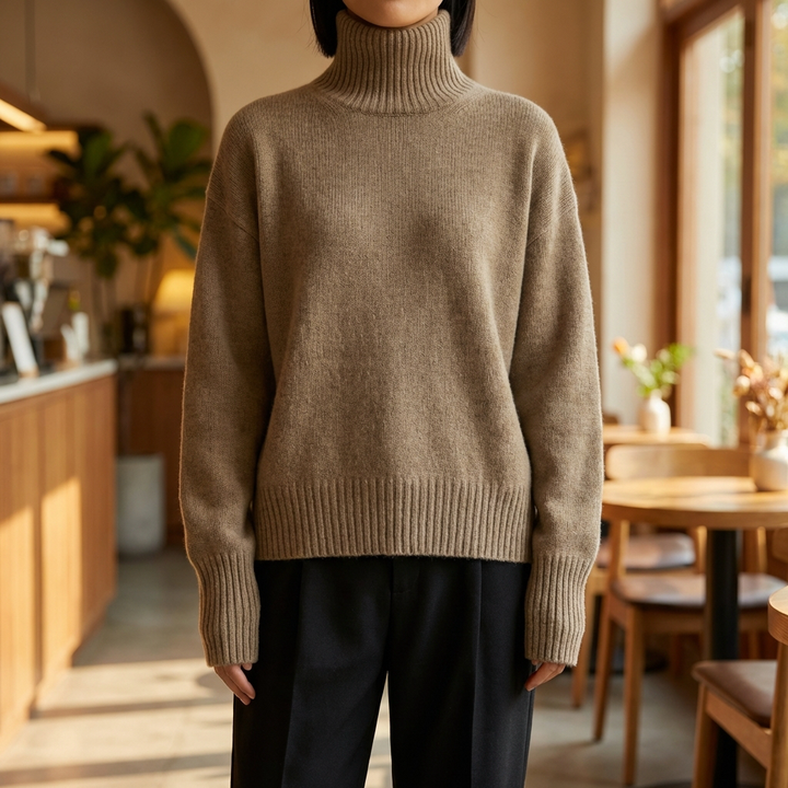 Rentoa Mitoitusta Turtleneck Poolopaita