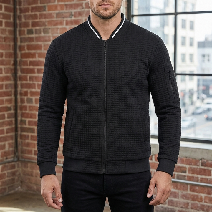 Mukava ja Lämmin Miesten Zip-Up Neule