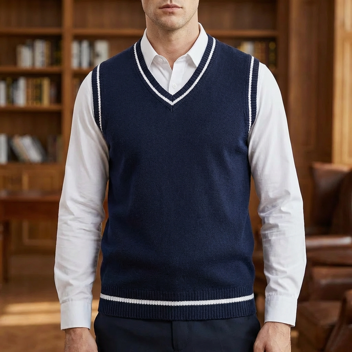 Retro Raita Preppy Tyyli Ilman Hihoja Pullover
