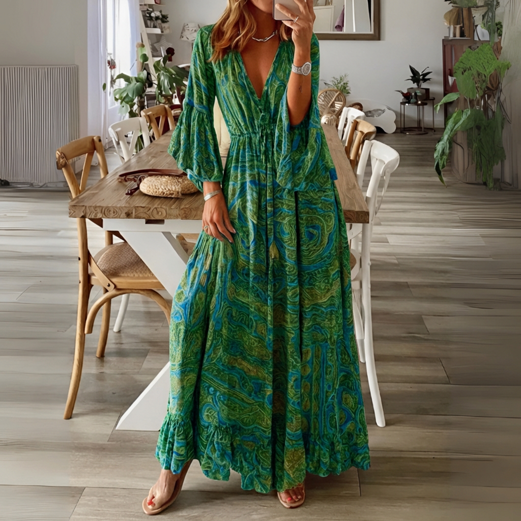 Naisten Boheemi Maxi Mekko