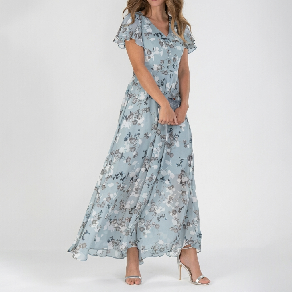 Vintage Kukkakuosi Maxi Mekko Naisille
