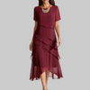 Luxe Chiffon Midi Mekko Naisille