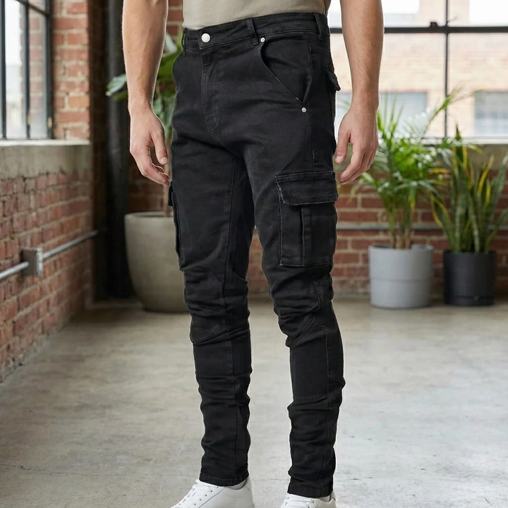 Slim Fit Stretch Kargo Farkut