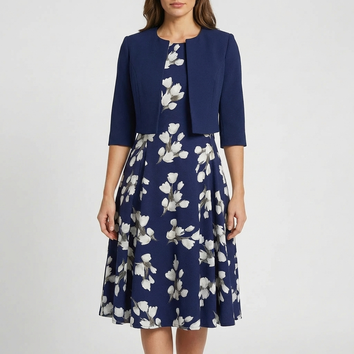 Abstrakti Printti Midi-Pituinen Mekko