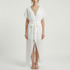 Vyöllinen V-pääntie Midi Mekko