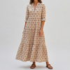Vintage Viehätys Boho Print Pitkä Mekko Naisille