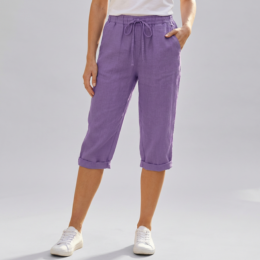 Naisten Puuvilla-Linssi Harem Polvenpituus Shortsit