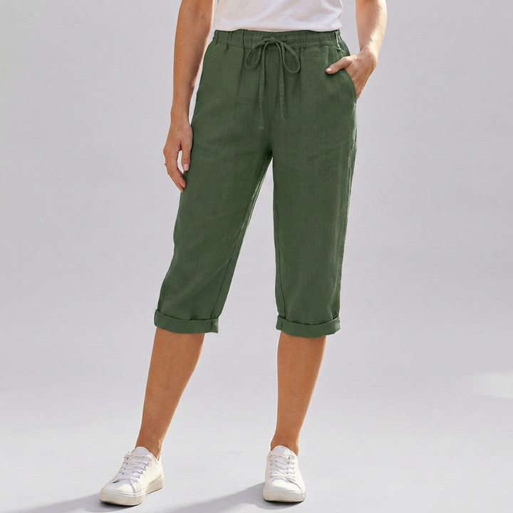 Naisten Puuvilla-Linssi Harem Polvenpituus Shortsit