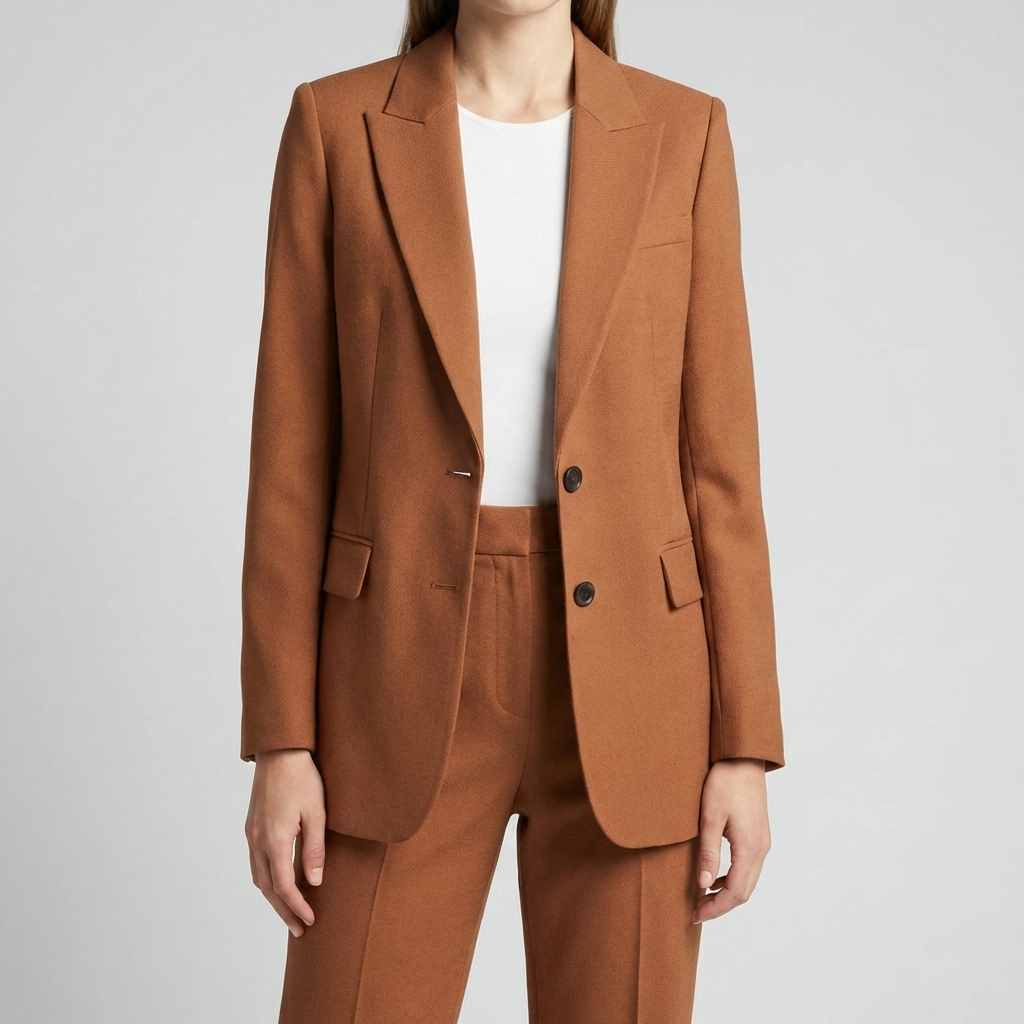 Rakennettu Blazer Ja Housupuku Setti Naisille