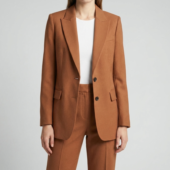 Rakennettu Blazer Ja Housupuku Setti Naisille