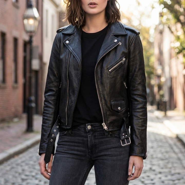 Vintage Biker Takki Naisille