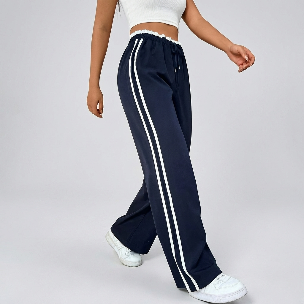 Trendy Urheilulliset Laaja-Jalka Housut