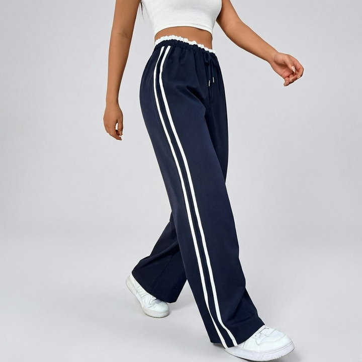 Trendy Urheilulliset Laaja-Jalka Housut