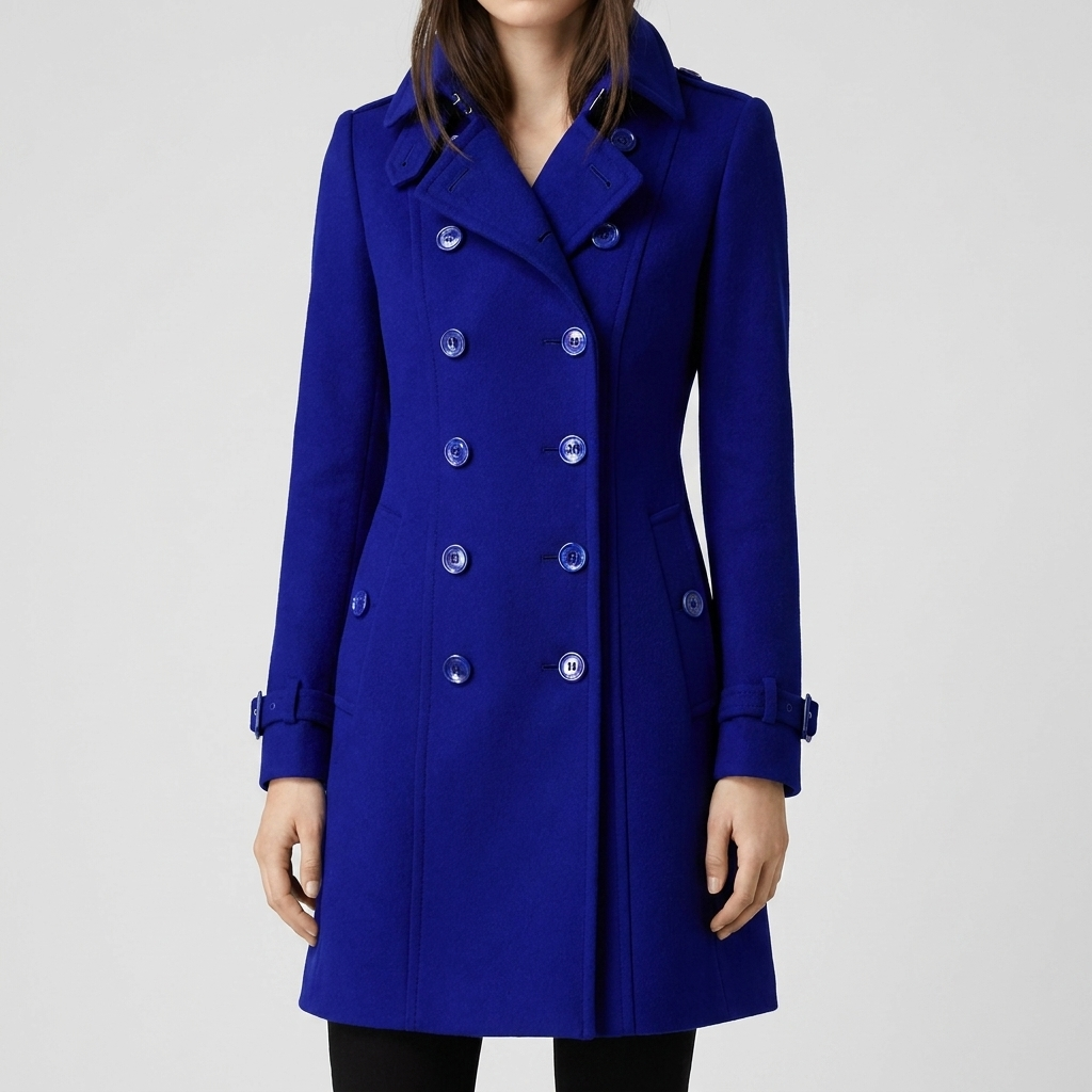 Elegantti kaksirivinen trench-takki naisille