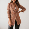 Perinteinen Ruutukuviollinen Naisten Blazer