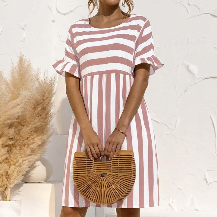 Elegantti Maxi Mekko Pitkillä Hihoilla