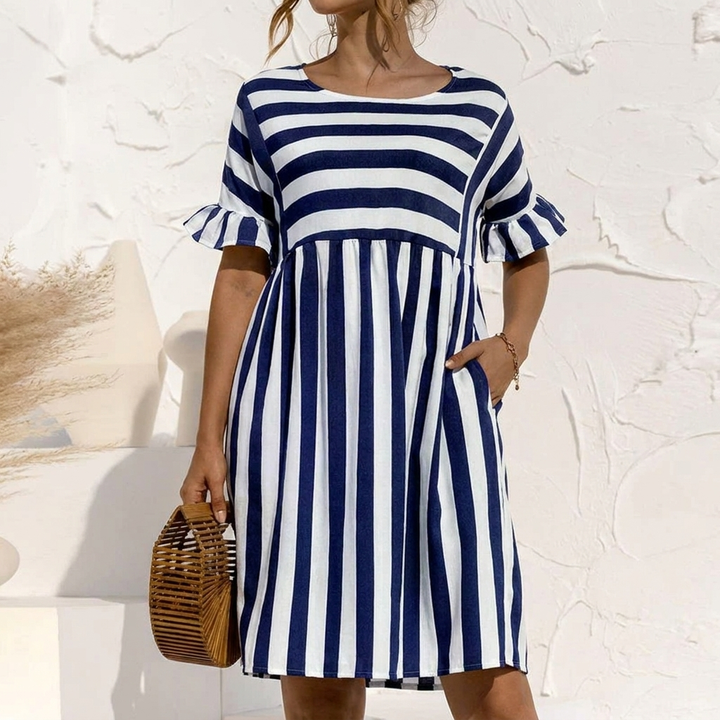 Elegantti Maxi Mekko Pitkillä Hihoilla