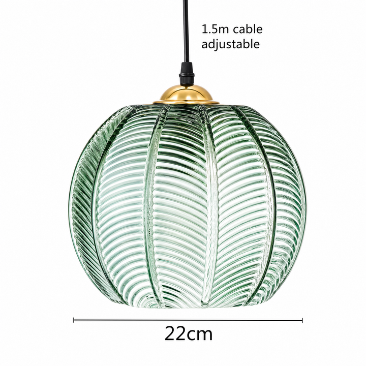 Pallonmuotoinen lasinen riippuvalaisin