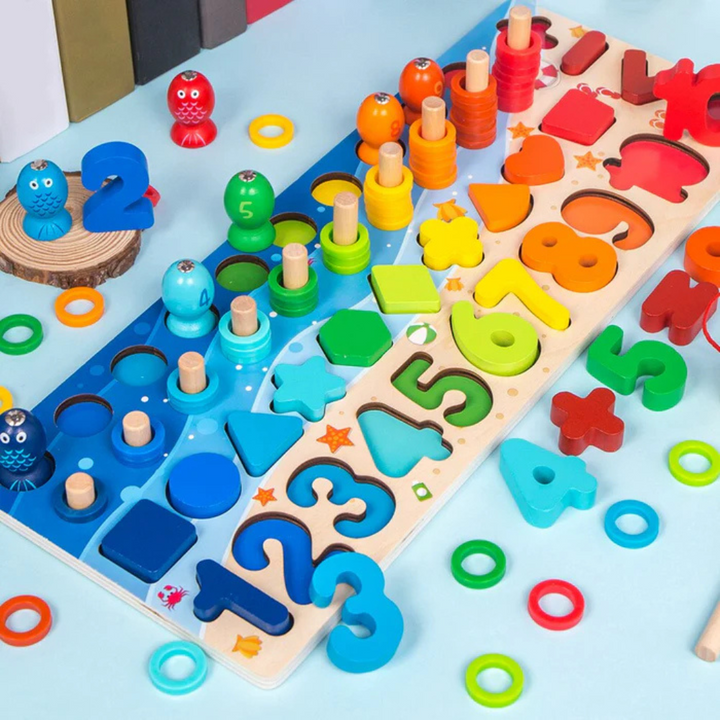 Montessori-puinen leikkilauta | Taitojen kehittämiseen taaperoille ja vauvoille