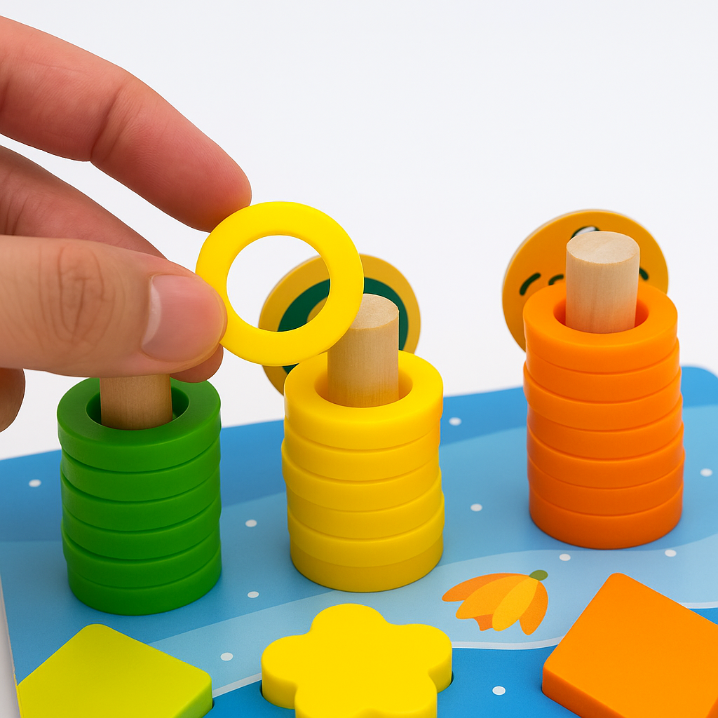 Montessori-puinen leikkilauta | Taitojen kehittämiseen taaperoille ja vauvoille