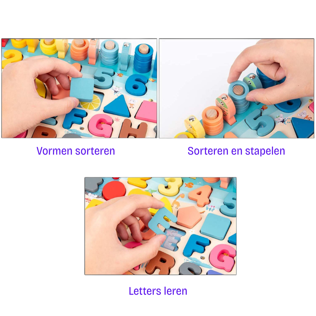 Montessori-puinen leikkilauta | Taitojen kehittämiseen taaperoille ja vauvoille