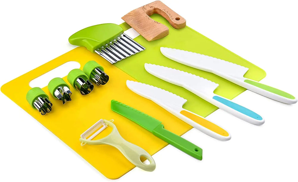 Junior Chef -setti - turvallinen keittiösetti lapsille | Turvallinen leikkaaminen