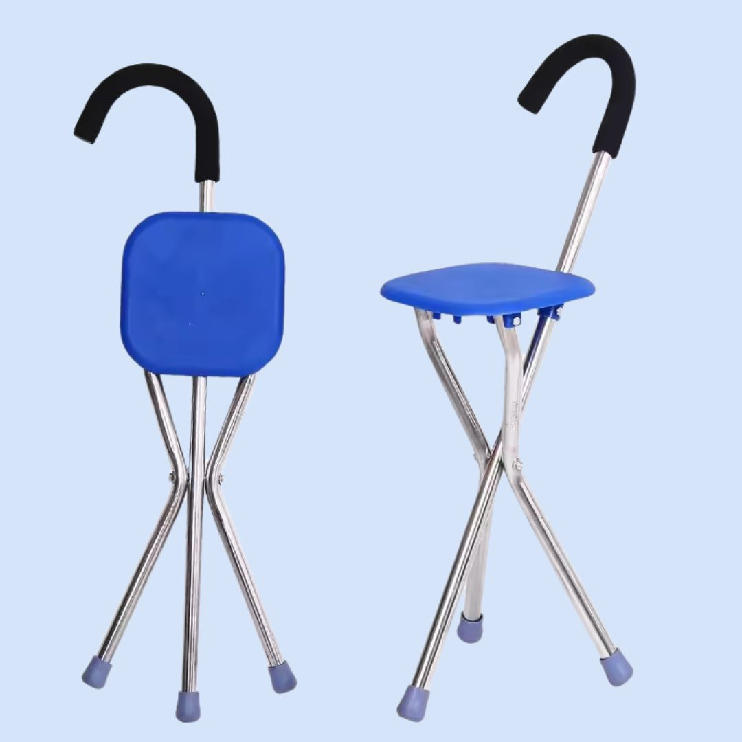 CrutchSeat - Kokoontaitettava jakkara mukavuuteen - kevyt ja kannettava