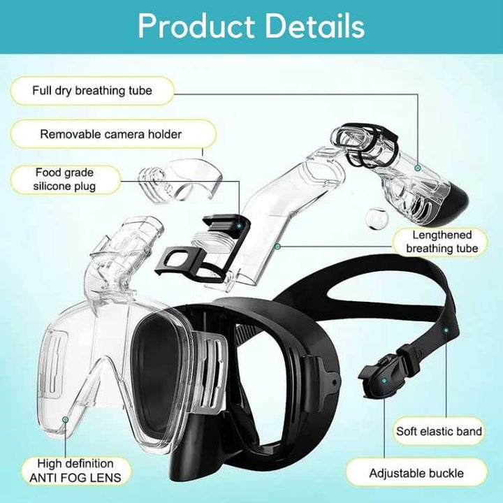 ProDive-taitettava snorkkelointimaski