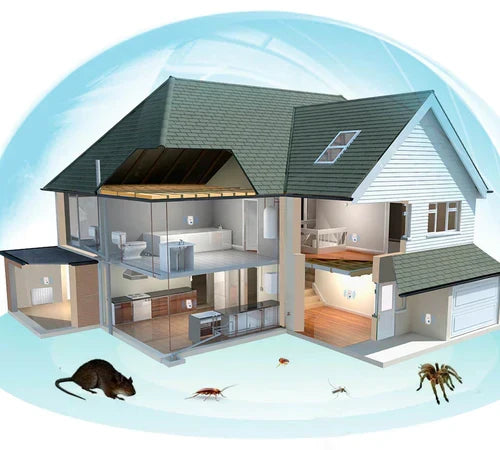 EcoShield-ultraäänitorjuntalaite tuholaisille | Kemikaalitonta suojaa hyönteisiä ja jyrsijöitä vastaan