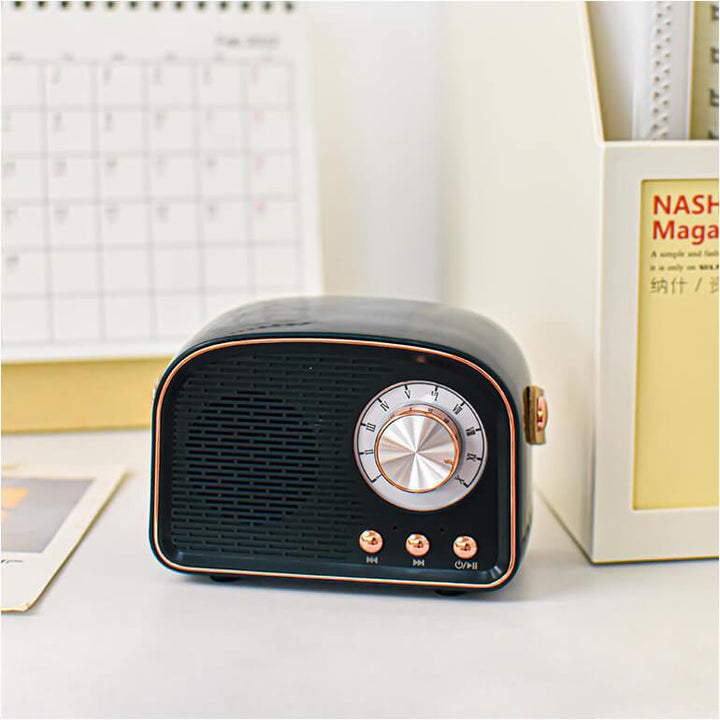 Sandsberg-retroradio Bluetooth-kaiutin | langaton | kannettava | tyylikäs ääni kotiin ja matkalle